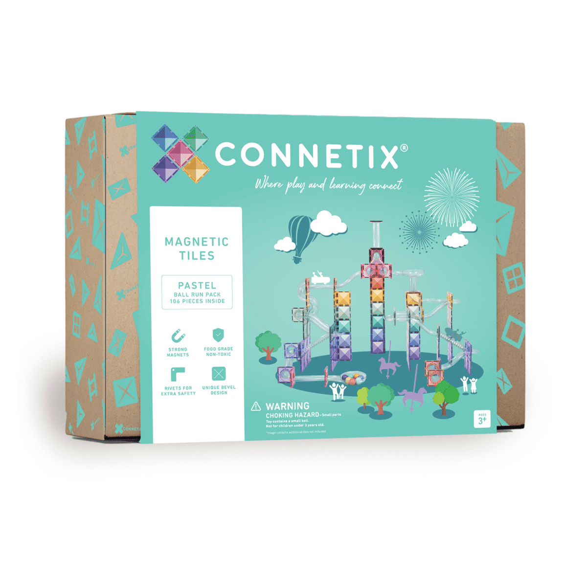 CONNETIX 106 dalių magnetinis konstruktorius - kamuoliukų labirintas