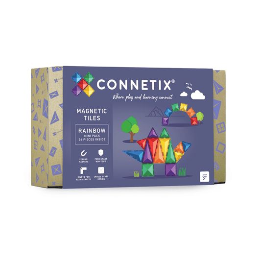 CONNETIX 24 dalių magnetinis konstruktorius Rainbow mini pack