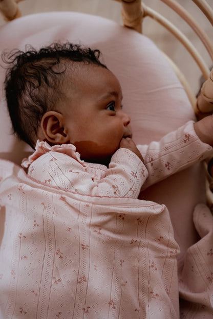 Little Dutch vaikiškos lovelės užtiesalas PURE Blossom 110×140 cm