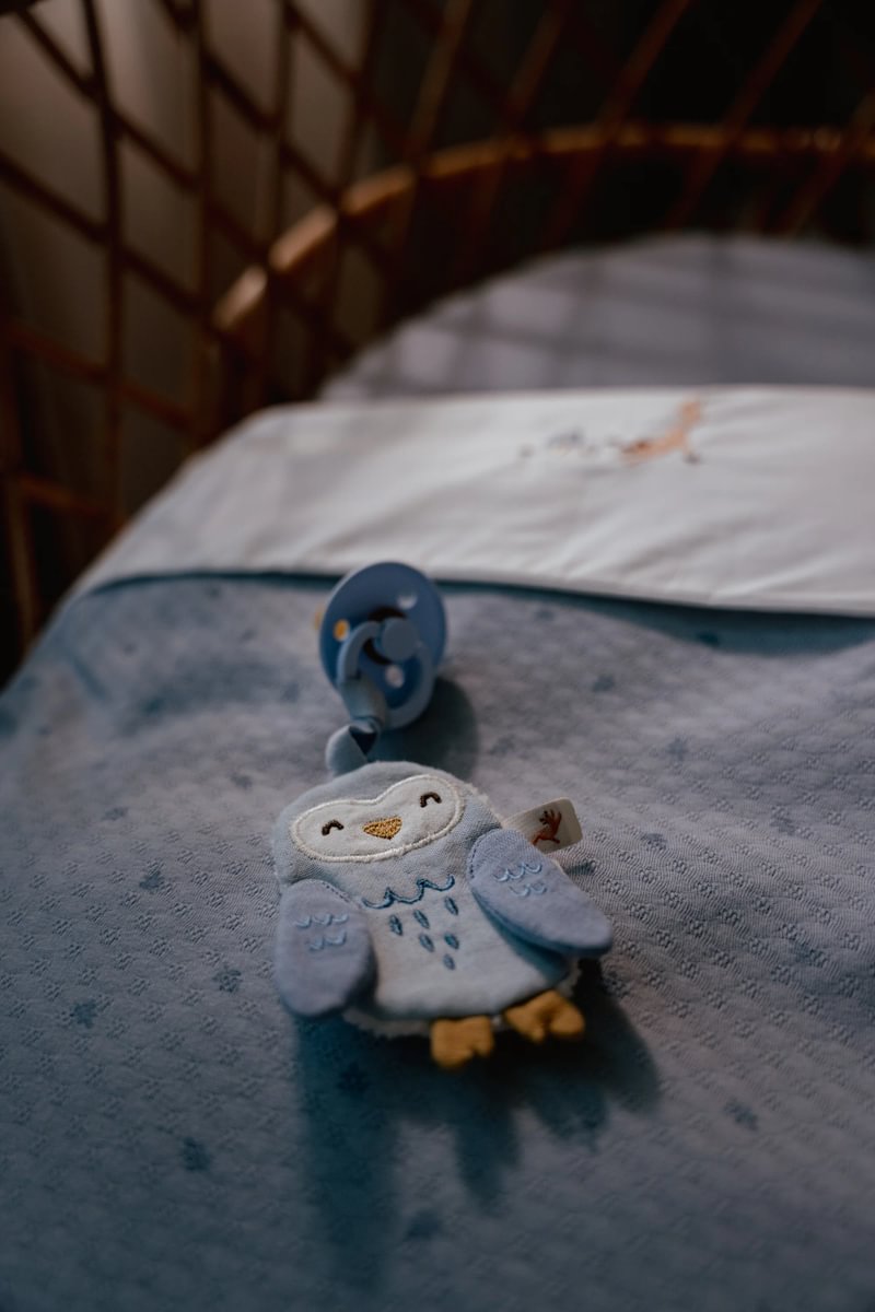 Little Dutch vaikiškos lovelės užtiesalas PURE Denim Blue 110×140 cm