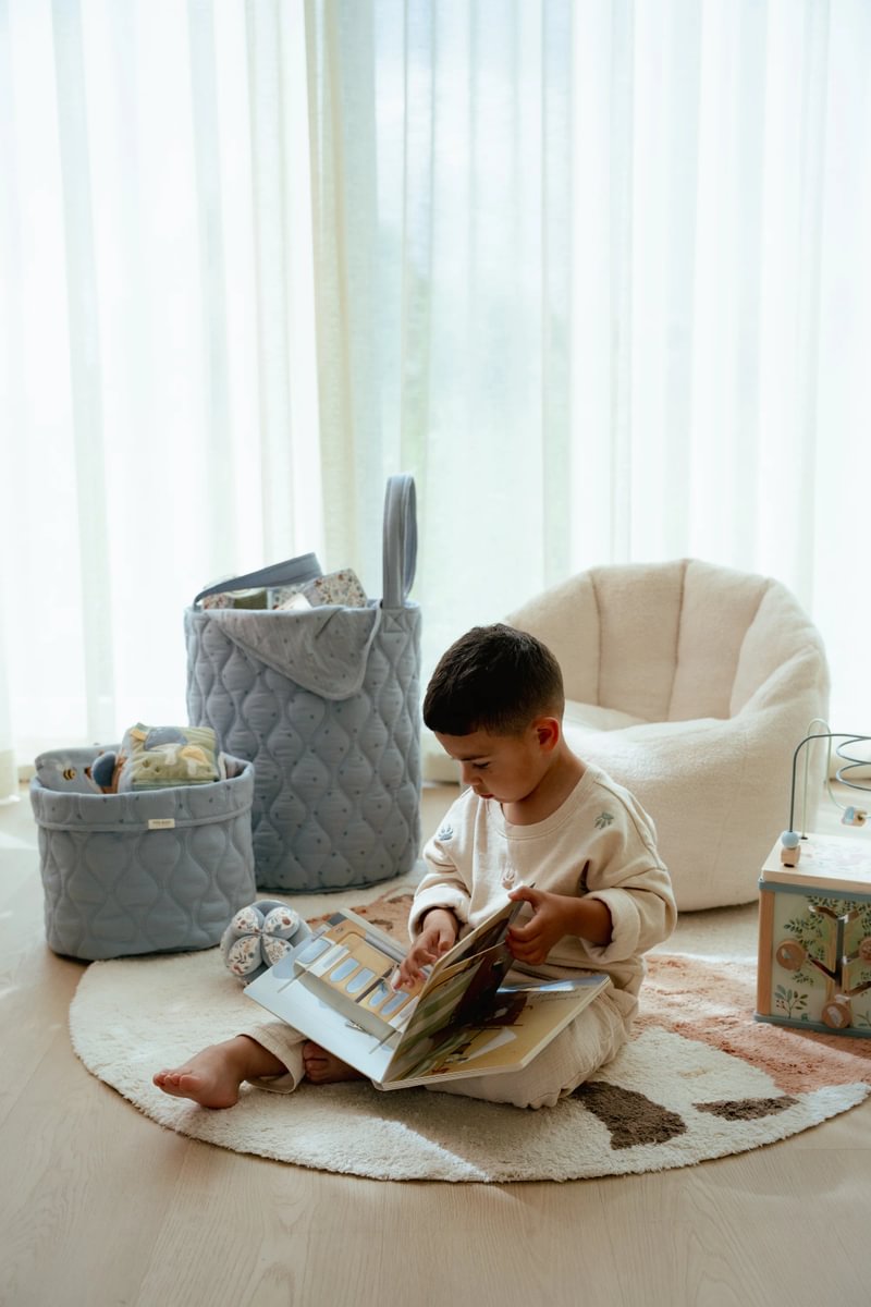 Little Dutch dygsniuotas daiktų laikymo krepšys didelis ,PURE mėlyna