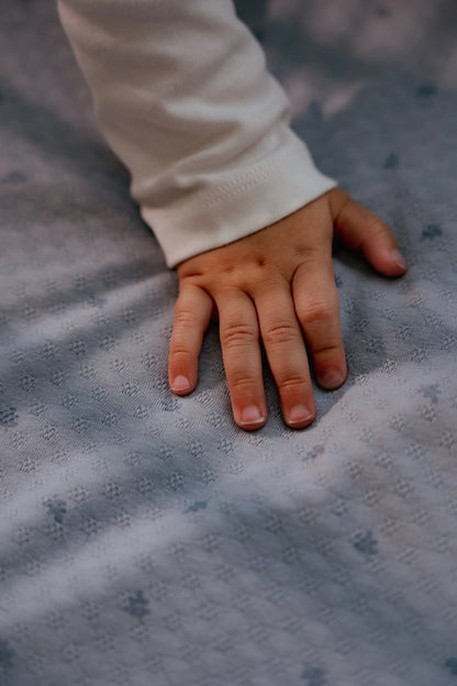 Little Dutch vaikiškos lovelės užtiesalas PURE Denim Blue 110×140 cm