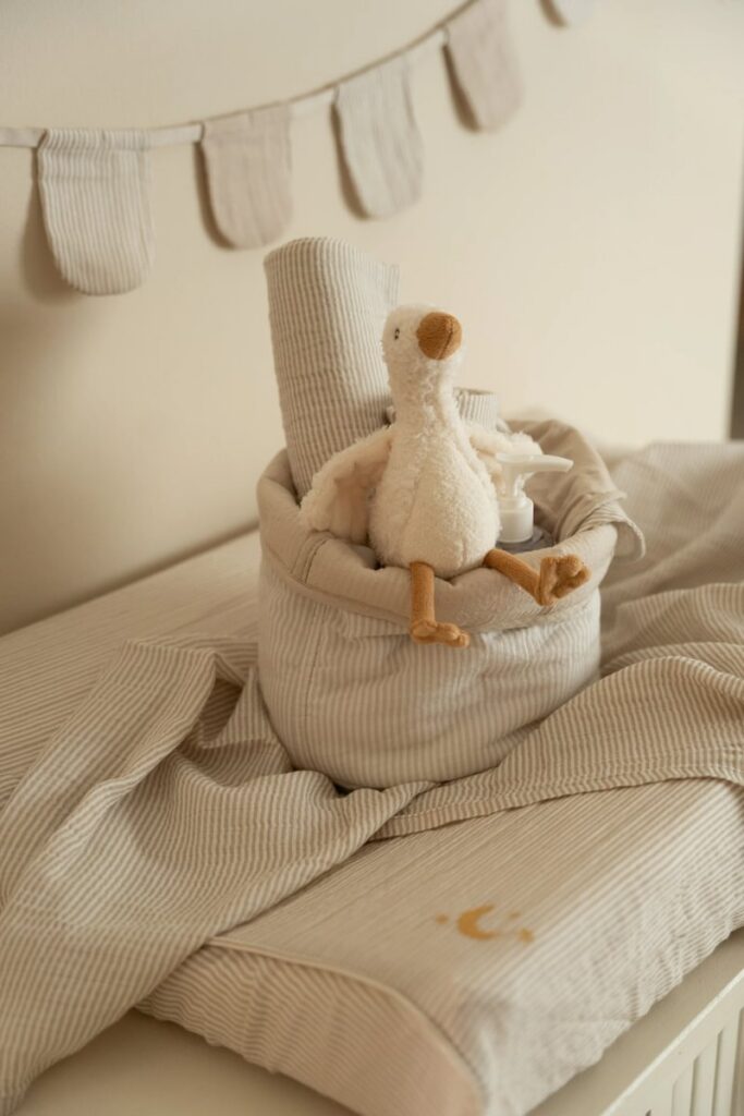 Little Dutch dygsniuotas daiktų laikymo krepšys mažas,PURE smėlinė