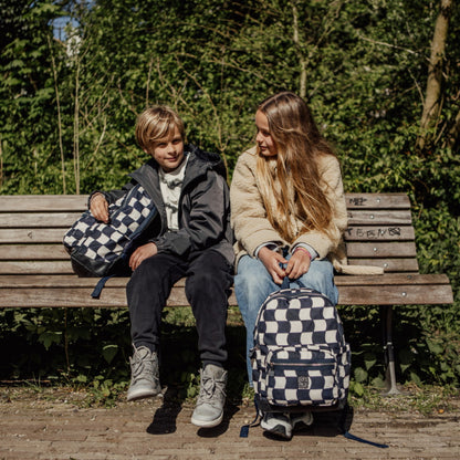 Pick & Pack mokyklinė kuprinė Mėlyni langeliai, L