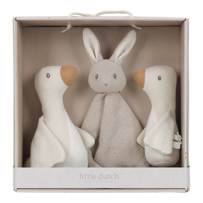 Little Dutch dovanų rinkinys su megztais žaisliukais NEWBORN NATURALS
