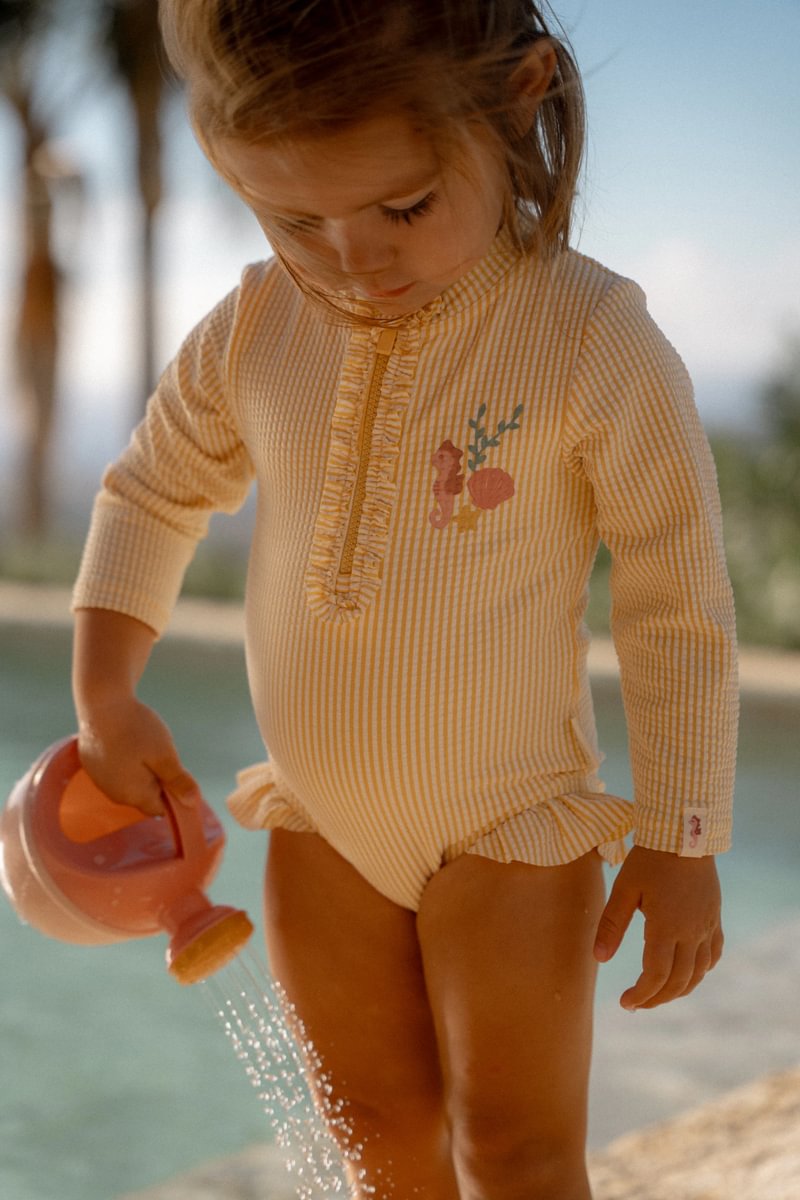 Little Dutch Maudymosi kostiumėlis ilgomis rankovėmis OCEAN TREASURES, geltona