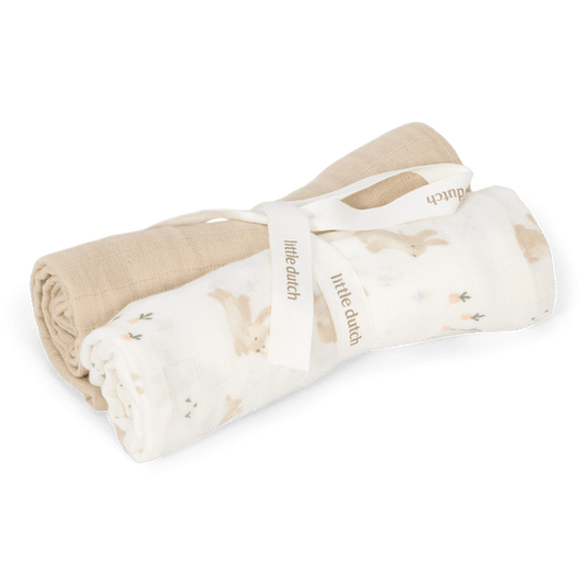 Little Dutch muslino vystyklai BABY BUNNY 70 x 70cm