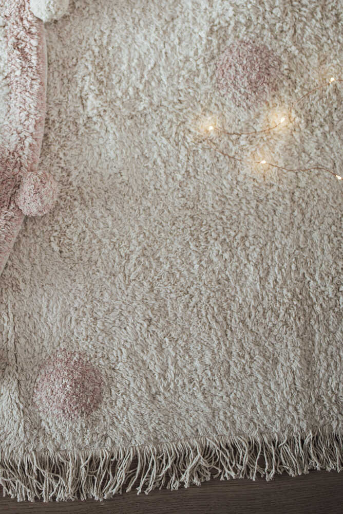 Skalbiamas kilimas Hippy Dots Natural - Vintage Nude
