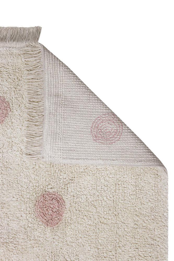 Skalbiamas kilimas Hippy Dots Natural - Vintage Nude