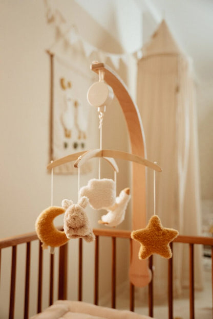 Little Dutch medinė muzikinė karuselė NEWBORN NATURALS